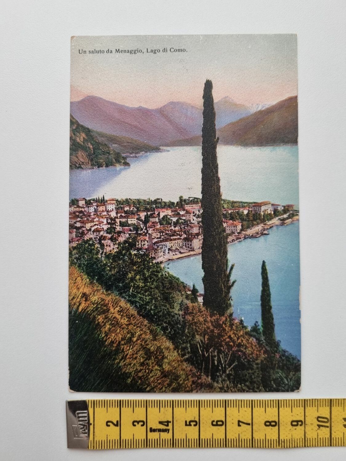 Äldre vykort Un saluto da Menaggio, Lago di Como