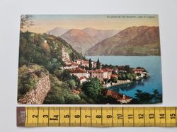 Äldre vykort Un saluto da San Mamette. Lago di Lugano