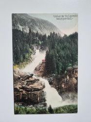 Äldre vykort Unterer Krimmler Wasserfall.