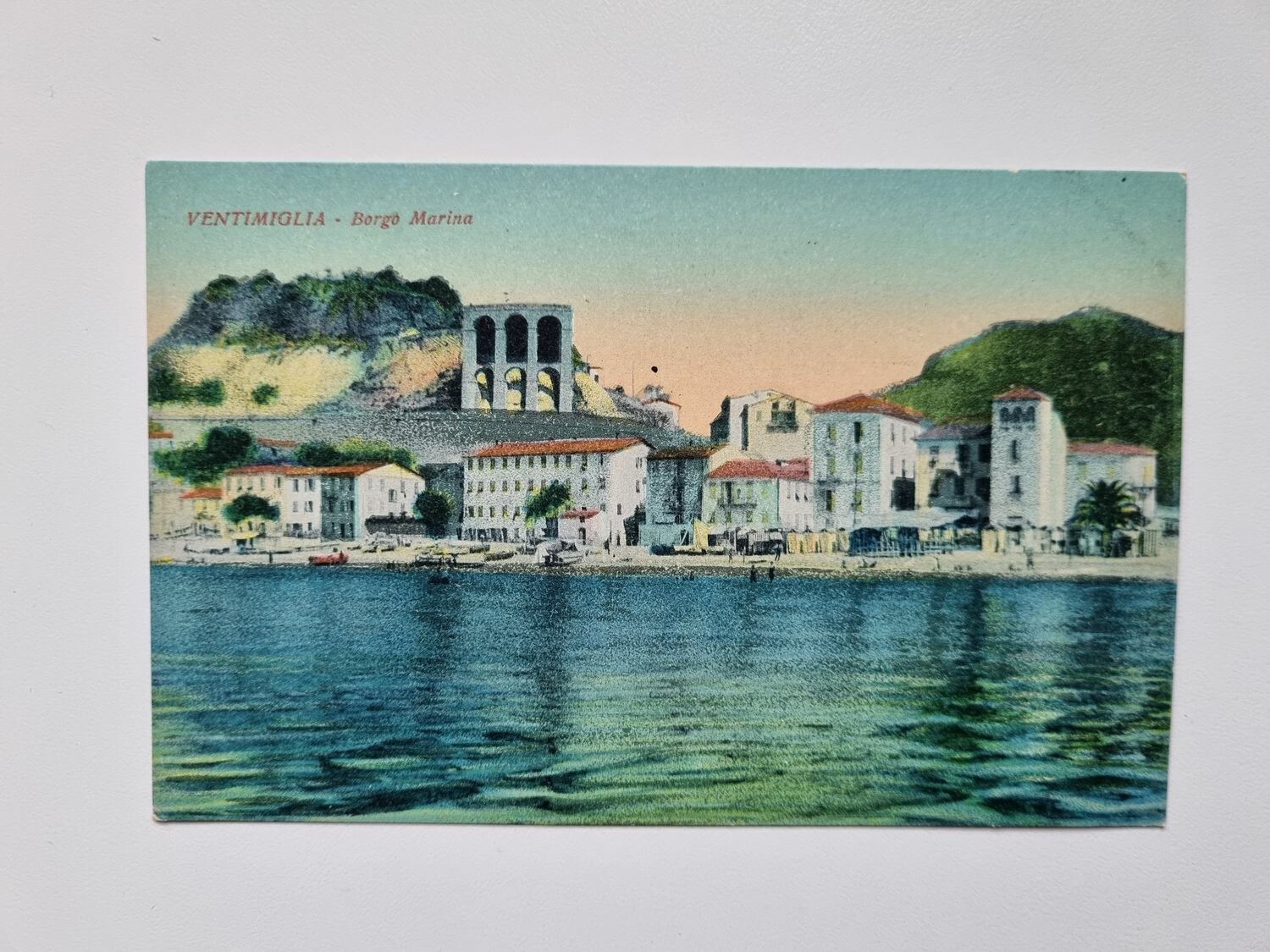 Äldre vykort VENTIMIGLIA Borgo Marina