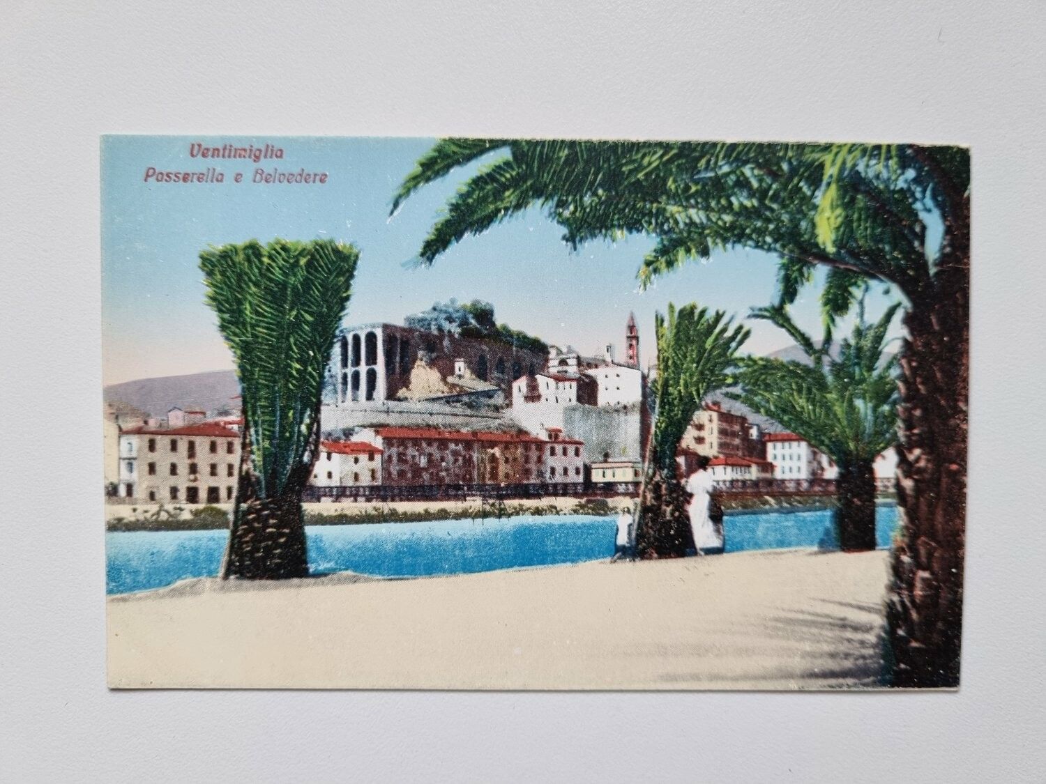 Äldre vykort VENTIMIGLIA Passerella e Belvedere