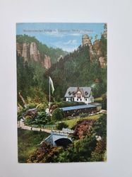Äldre vykort Waltersdorfer Mühle im Polenztal