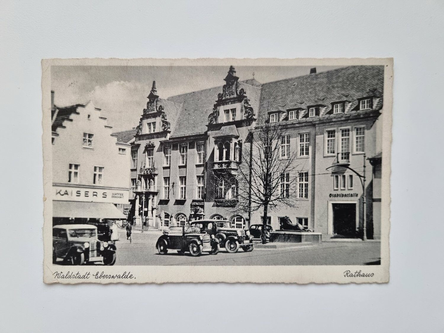 Äldre vykort Waldstadt Eberswalde. Rathaus