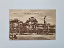 Äldre vykort WIEN I. K. k. Universität mit Liebenbergdenkmal, 1914