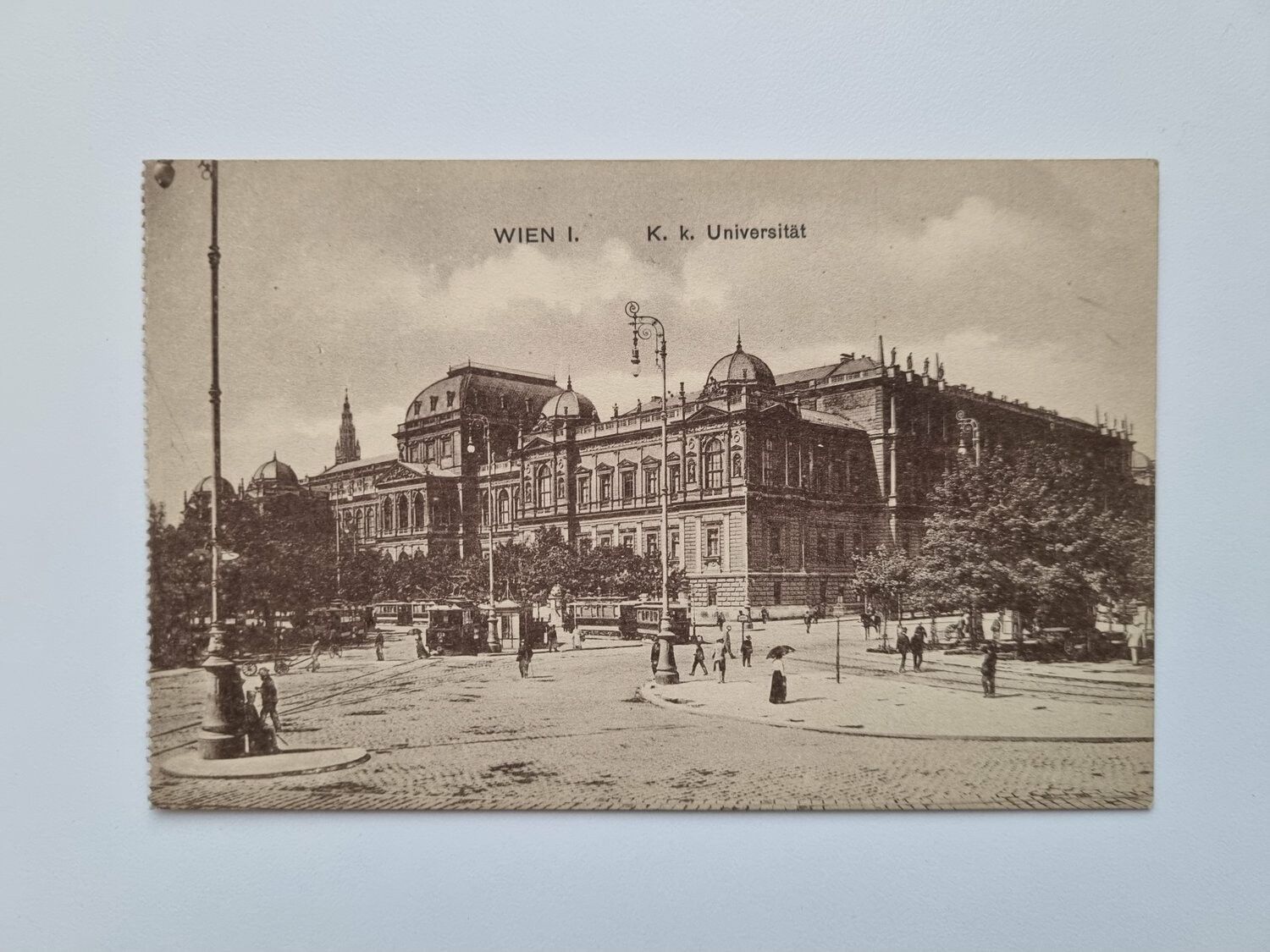 Äldre vykort WIEN I. K. k. Universität, 1914