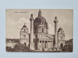 Äldre vykort WIEN Karlskirche