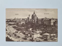 Äldre vykort WIEN Karlsplatz