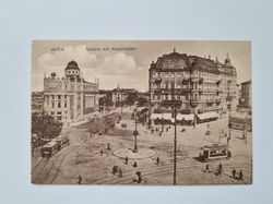 Äldre vykort WIEN Urania mit Aspernplatz