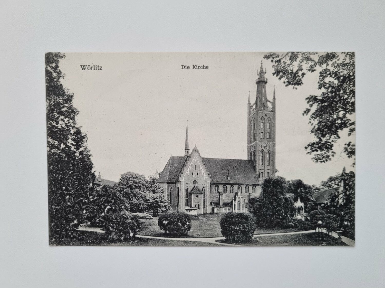 Äldre vykort Wörlitz Die Kirche