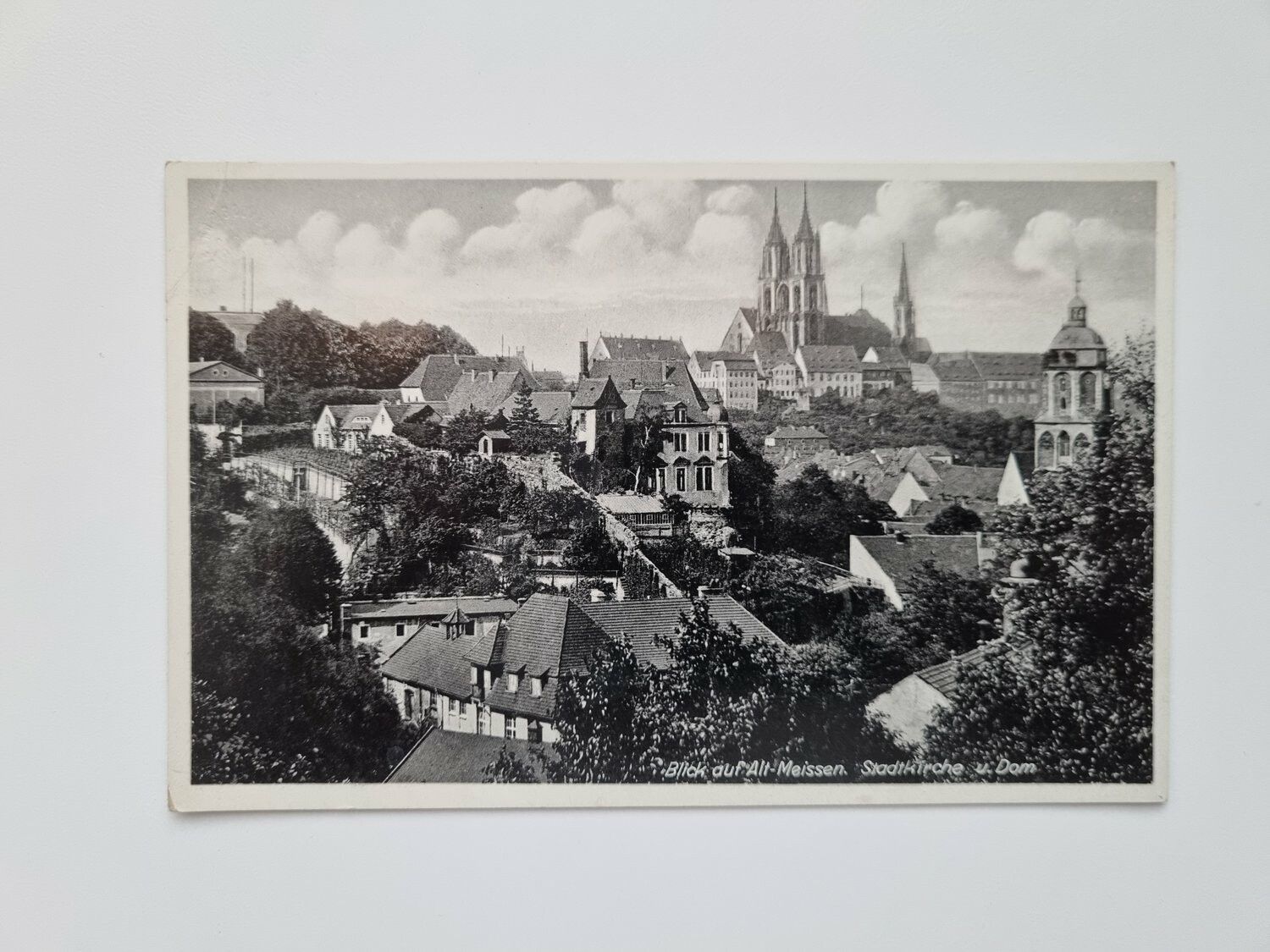 Äldre vykort Blick auf Alt-Meissen.