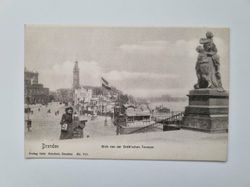 Äldre vykort Dresden Blick von der Brühl'schen Terrasse