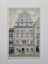Äldre vykort Wirtshaus zum goldnen Zepter, intressant frimärke 1913