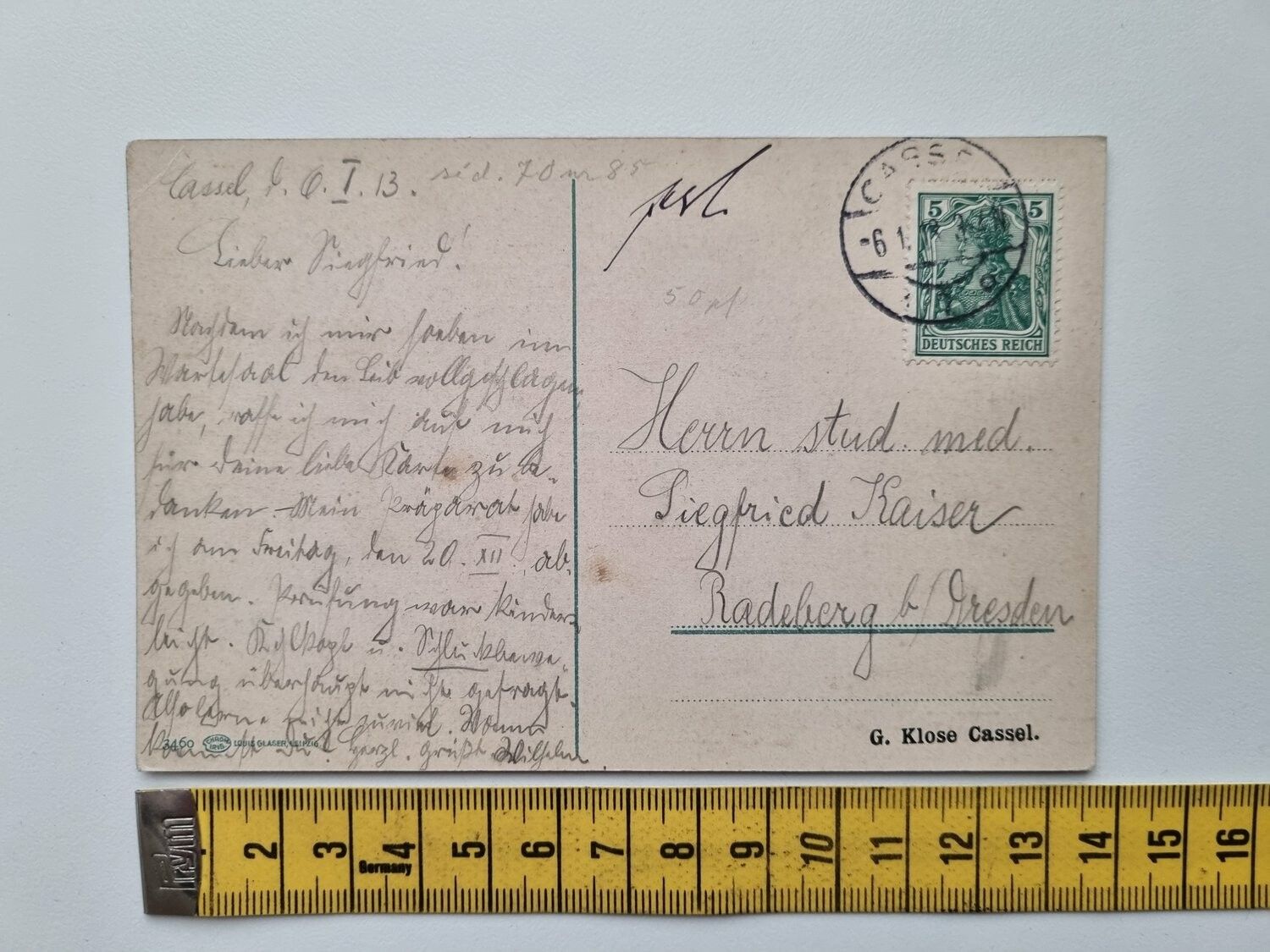 Äldre vykort, Cassel-Wilhelmshöhe. Herkules u. Kaskaden