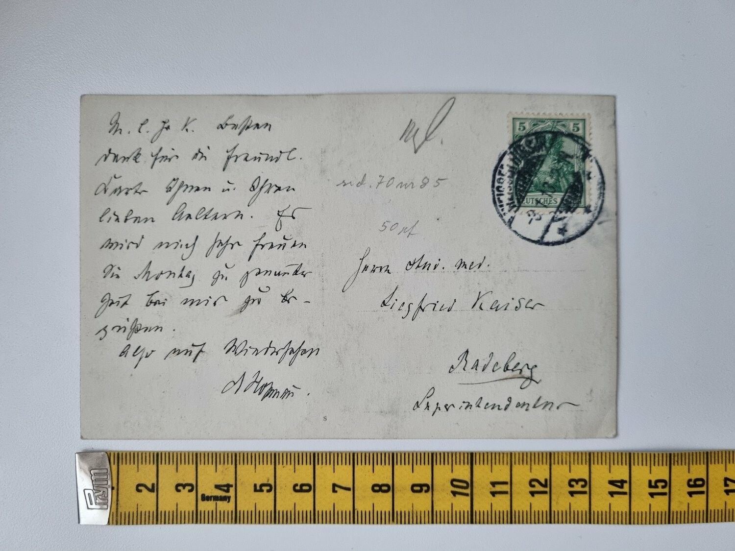 Äldre vykort Dr. Hoffmann. San. -Rat 1913