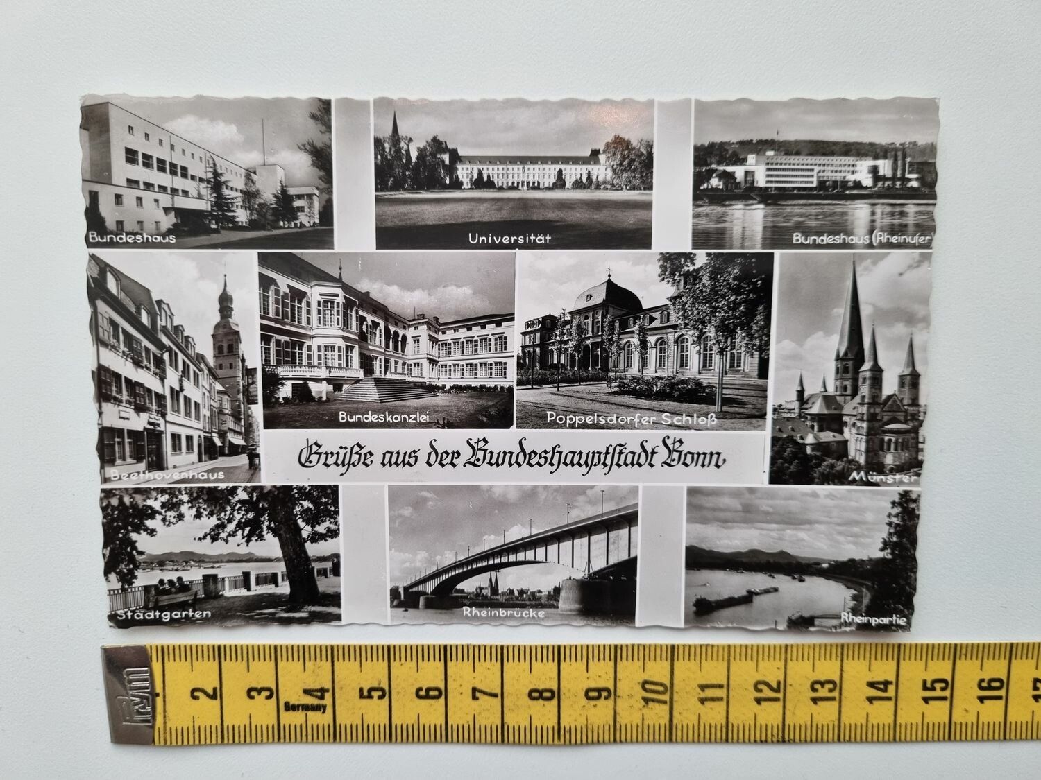 Äldre vykort, Grüße aus der Bundeshauptstadt Bonn