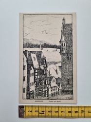 Äldre vykort, MARBURG Partie am Markt