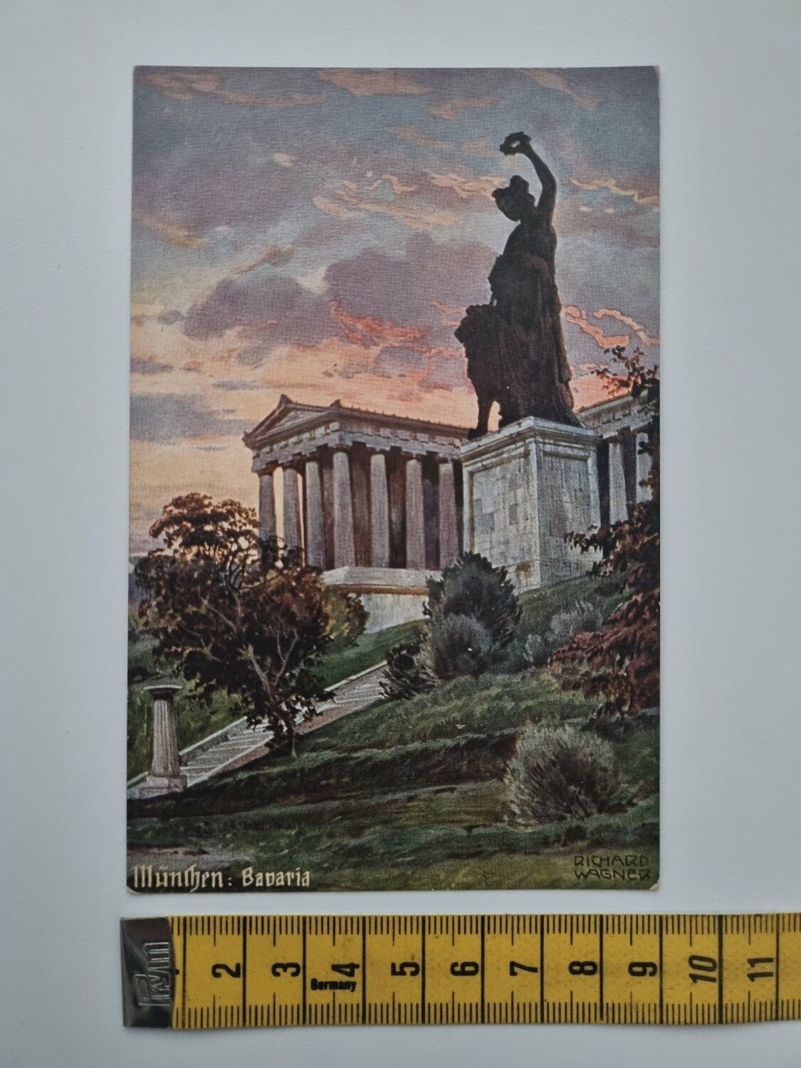 Äldre vykort, München Bavaria, Richard Wagner