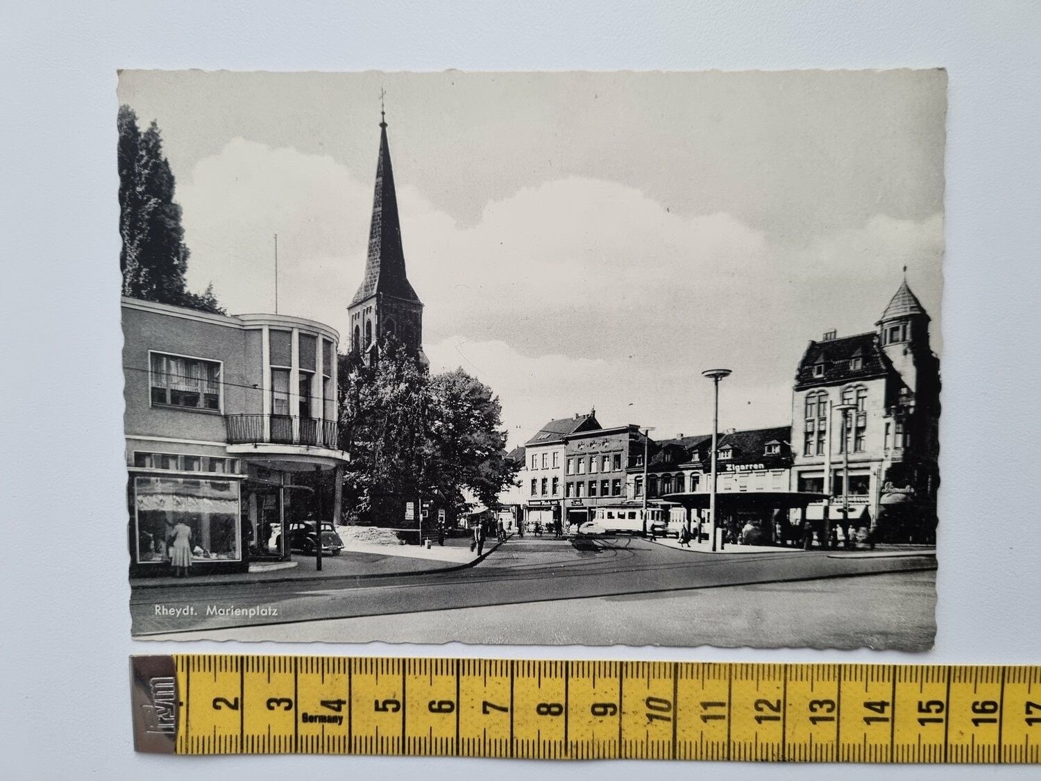 Äldre vykort, Rheydt. Marienplatz