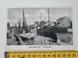 Äldre vykort, Rügenwalde, Bad Hafenpartie