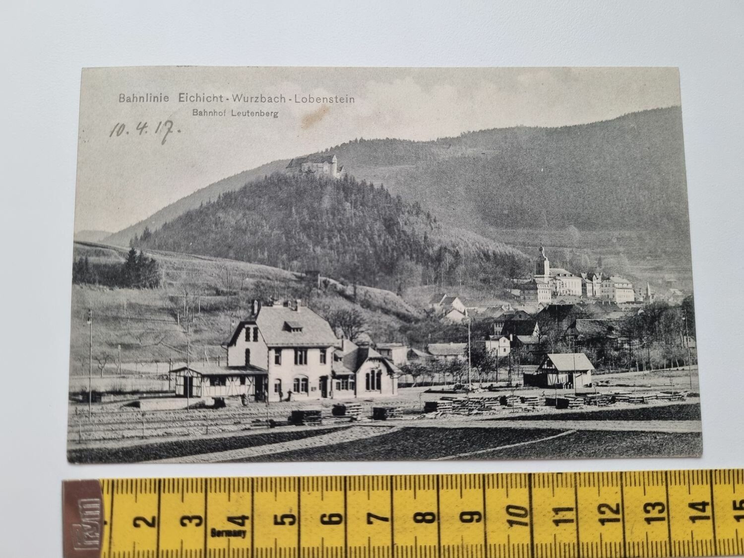 Äldre vykort, stämplat 1917
