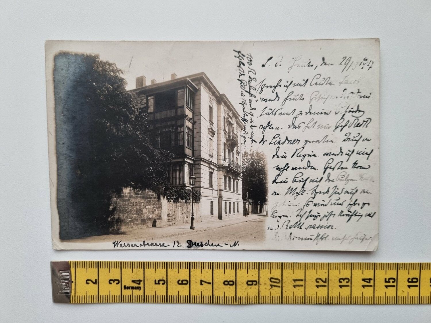 Äldre vykort, Wasserstrasse 12. Dresden-N