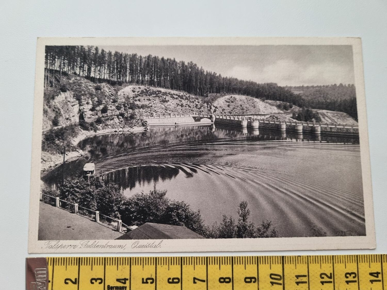 Äldre vykort, Die Talsperre Goldentraum