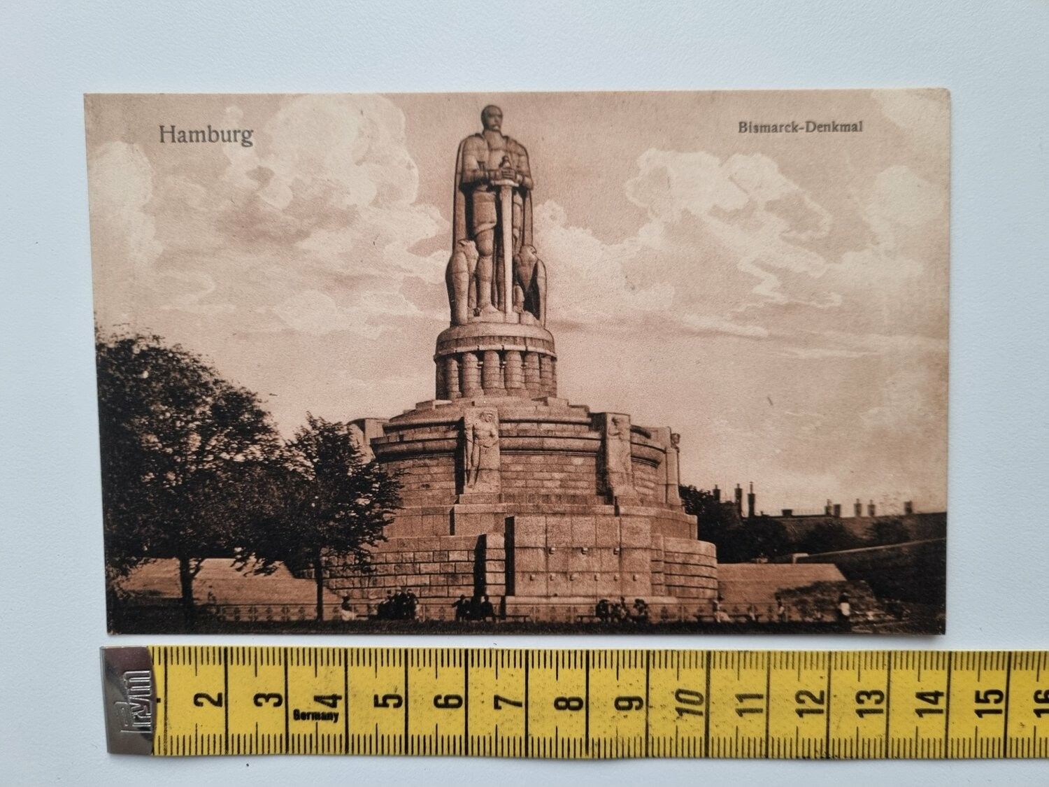 Äldre vykort, Hamburg Bismarck-Denkmal