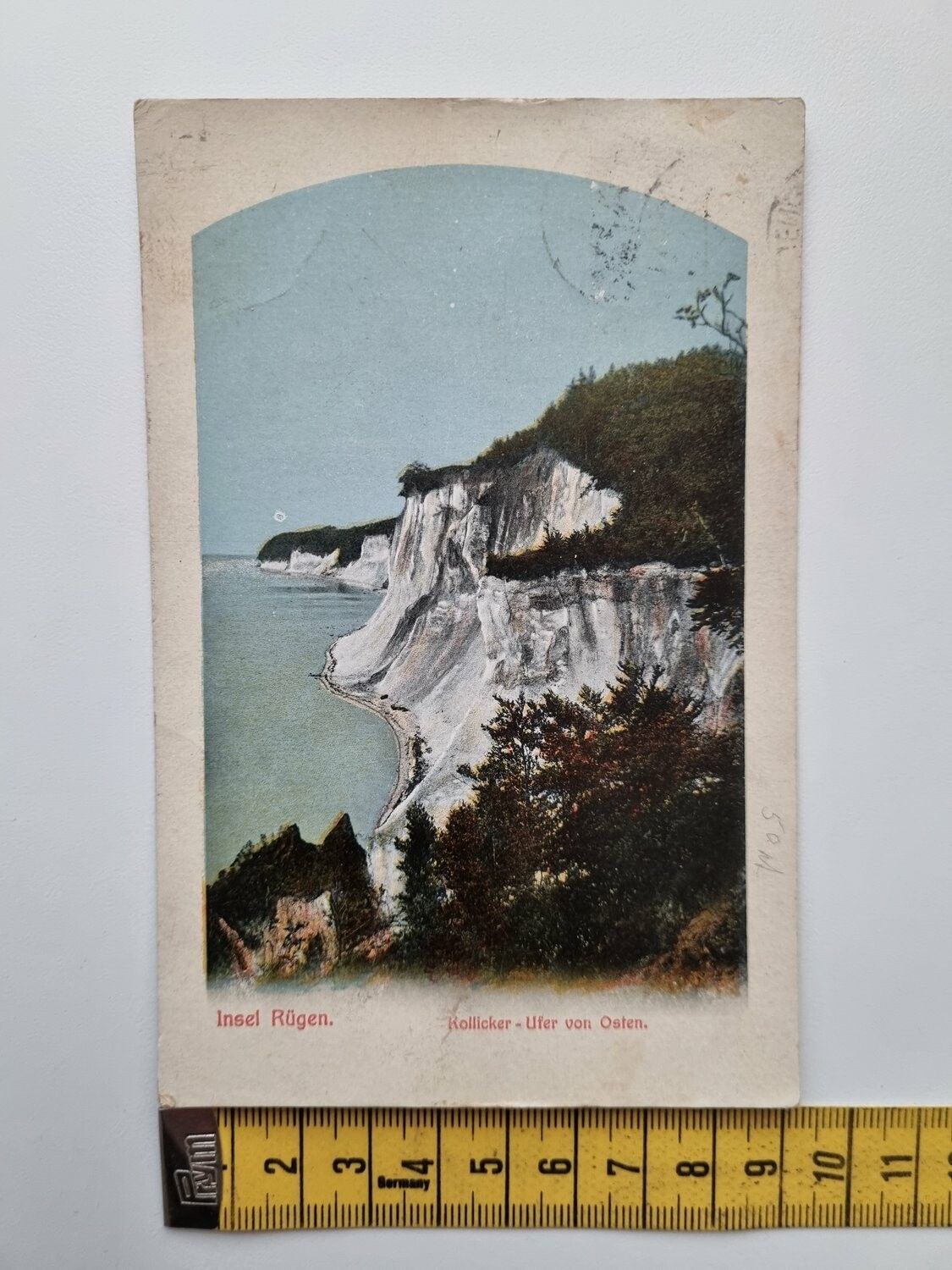 Äldre vykort, Insel Rügen. Rollicker Ufer von Osten.