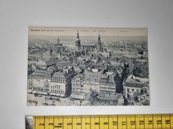 Äldre vykort. Dresden, Blick von der Kreuzkirche