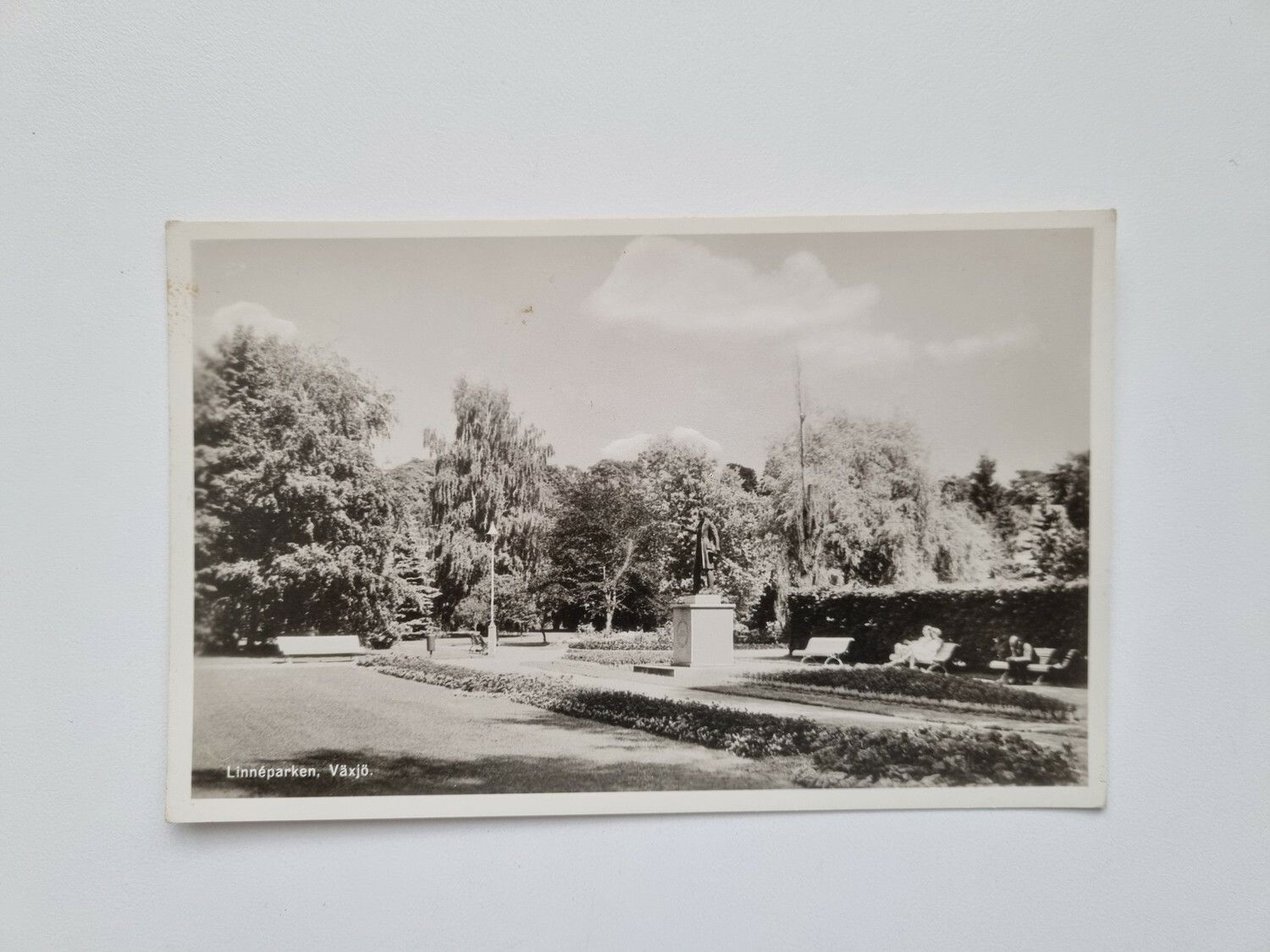 Vykort Växjö Linnéparken