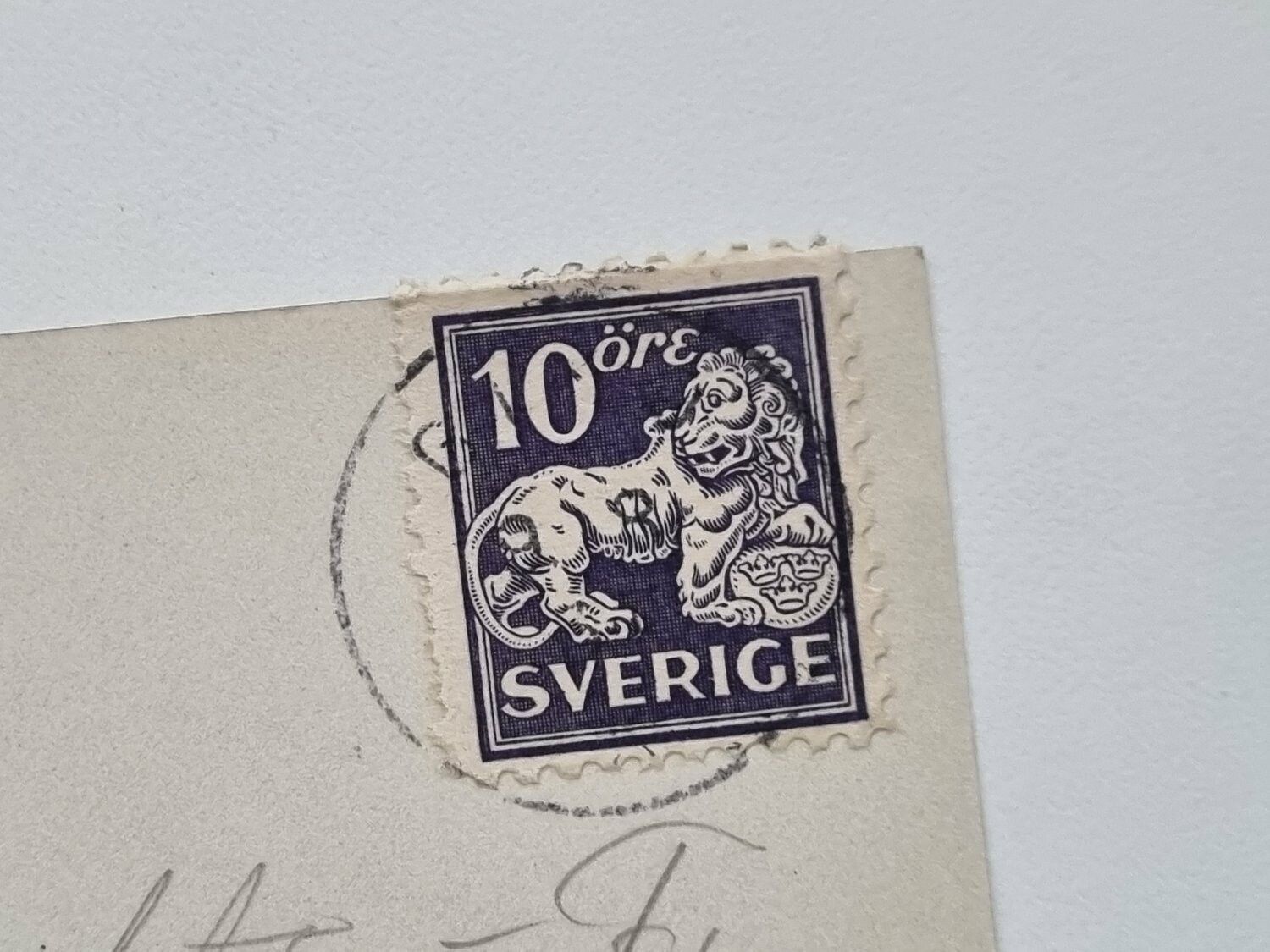 Vykort Öregrund. Gatuidyll.