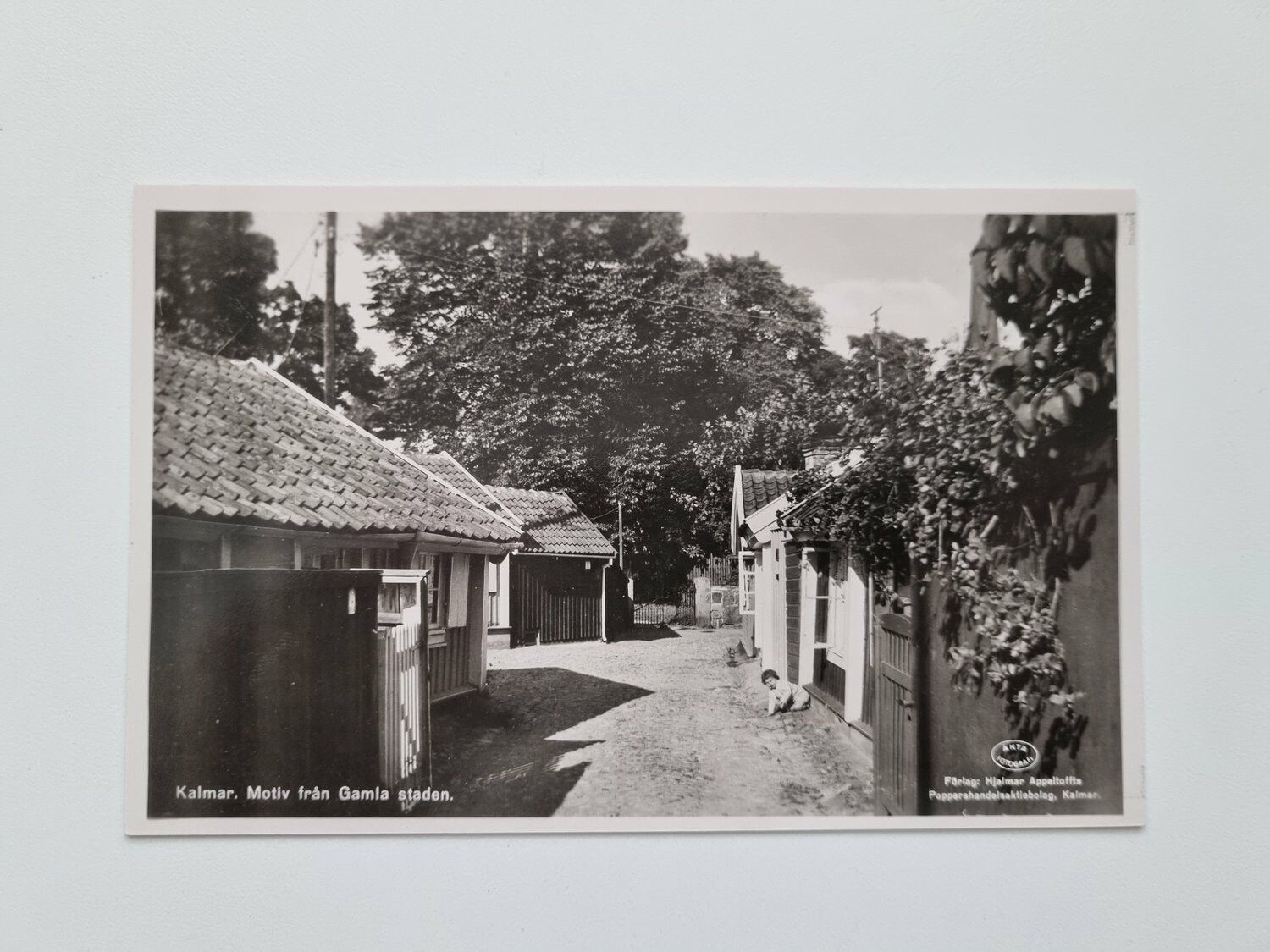 Vykort Kalmar. Motiv från Gamla staden.