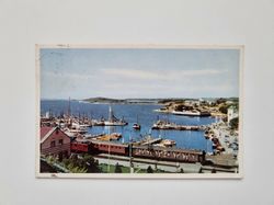 Vykort Strömstad Hamnen