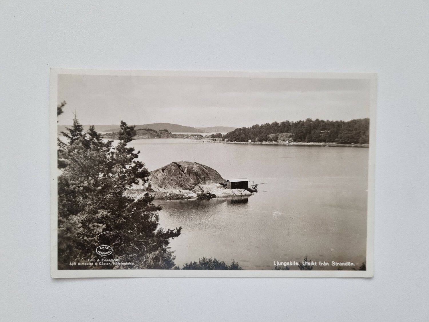 Vykort Ljungskile. Utsikt från Strandön