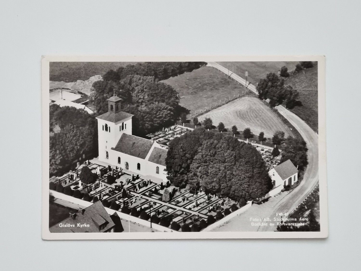 Vykort Flygfoto Gislövs Kyrka