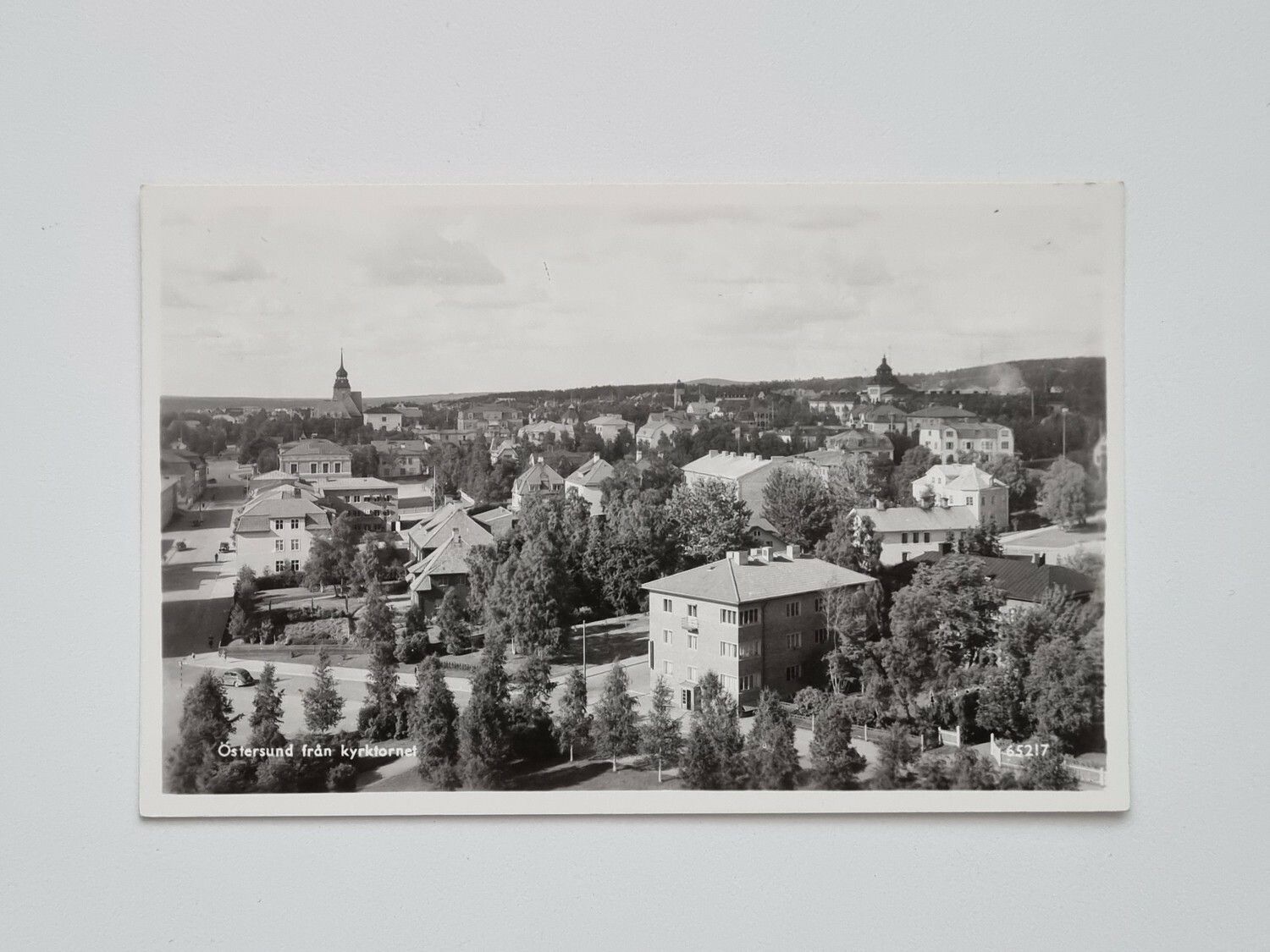 Vykort Östersund från kyrktornet