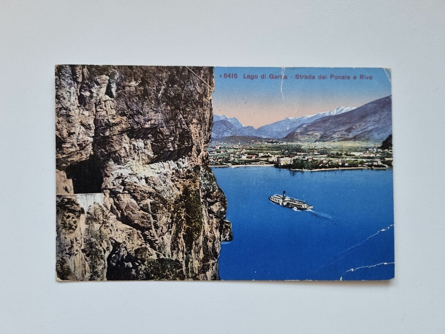Vykort Lago di Garca Strada del Ponale e Riva 1925