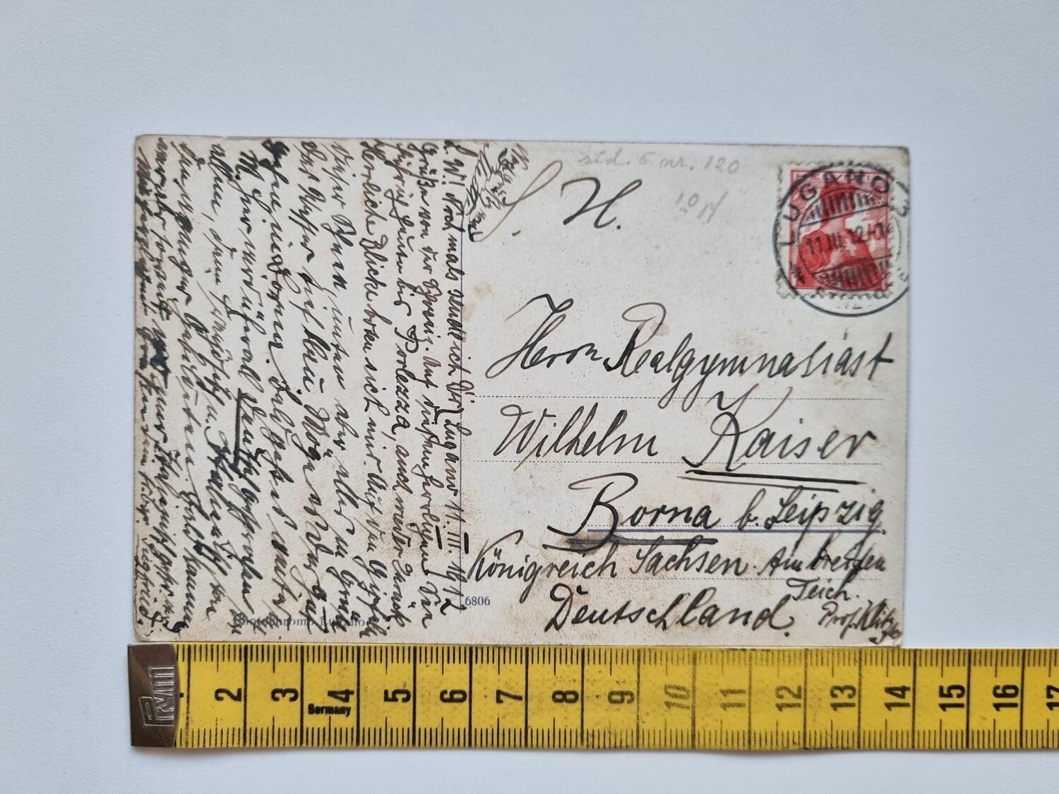 Vykort Lugano, 1912