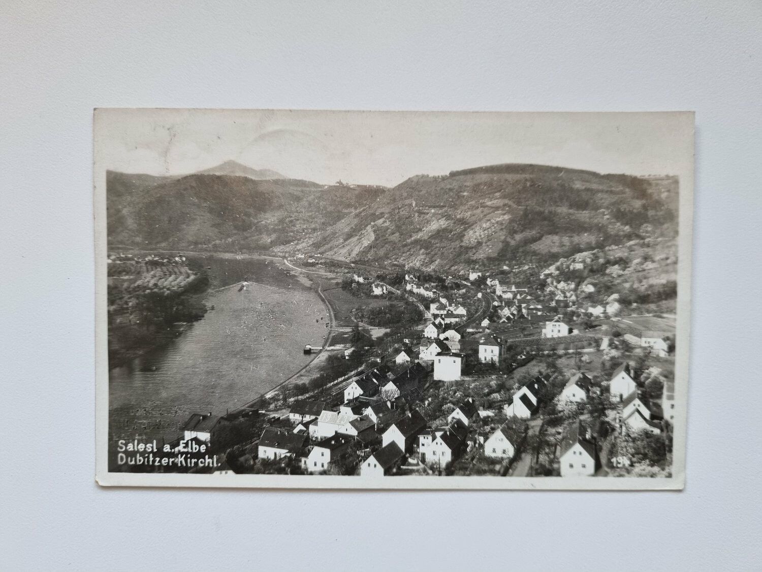 Vykort Salesi a. Elbe Dubitzer Kirchl, 1932