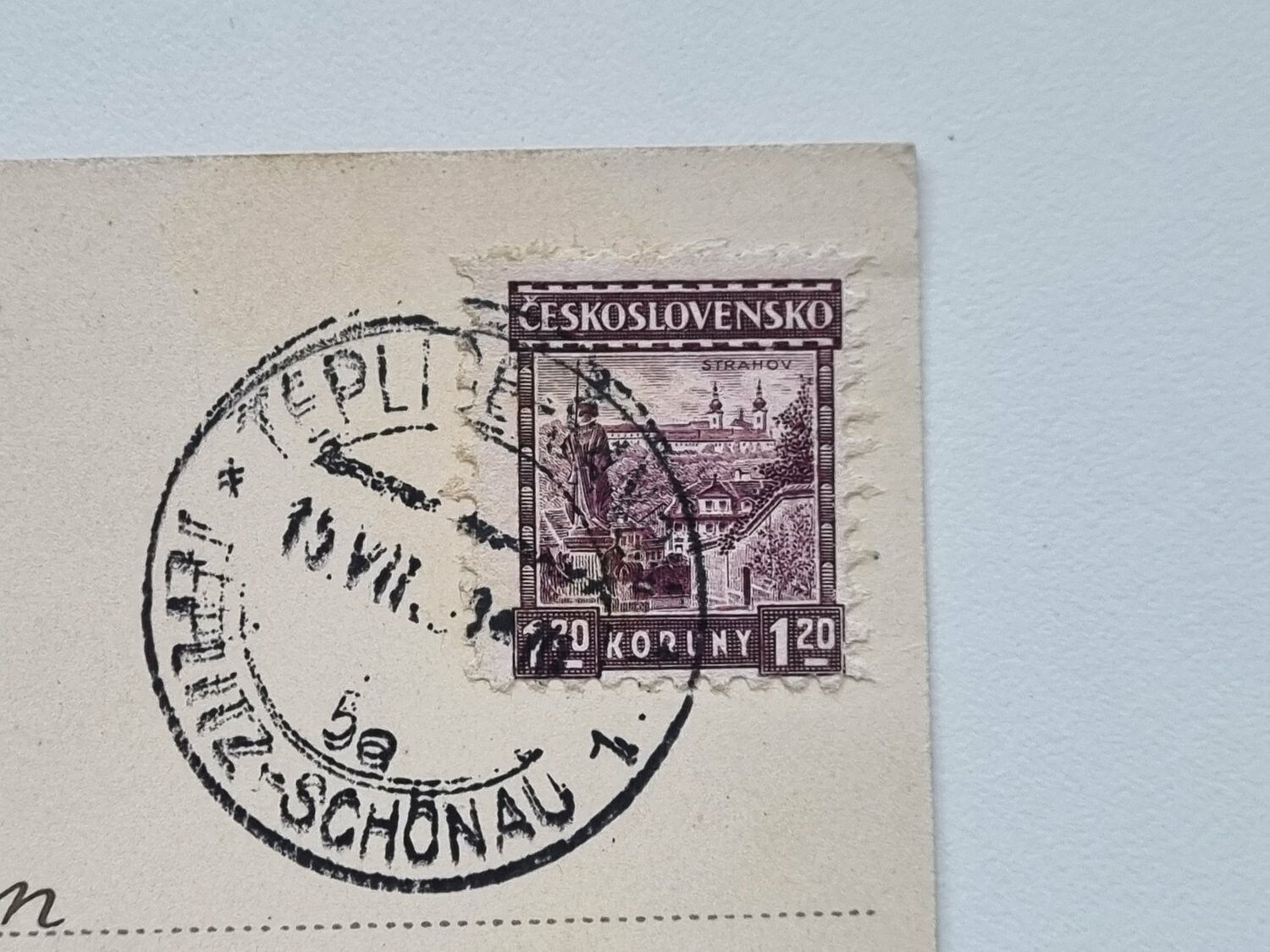 Vykort Teplice Teplitz Schönau, 1931