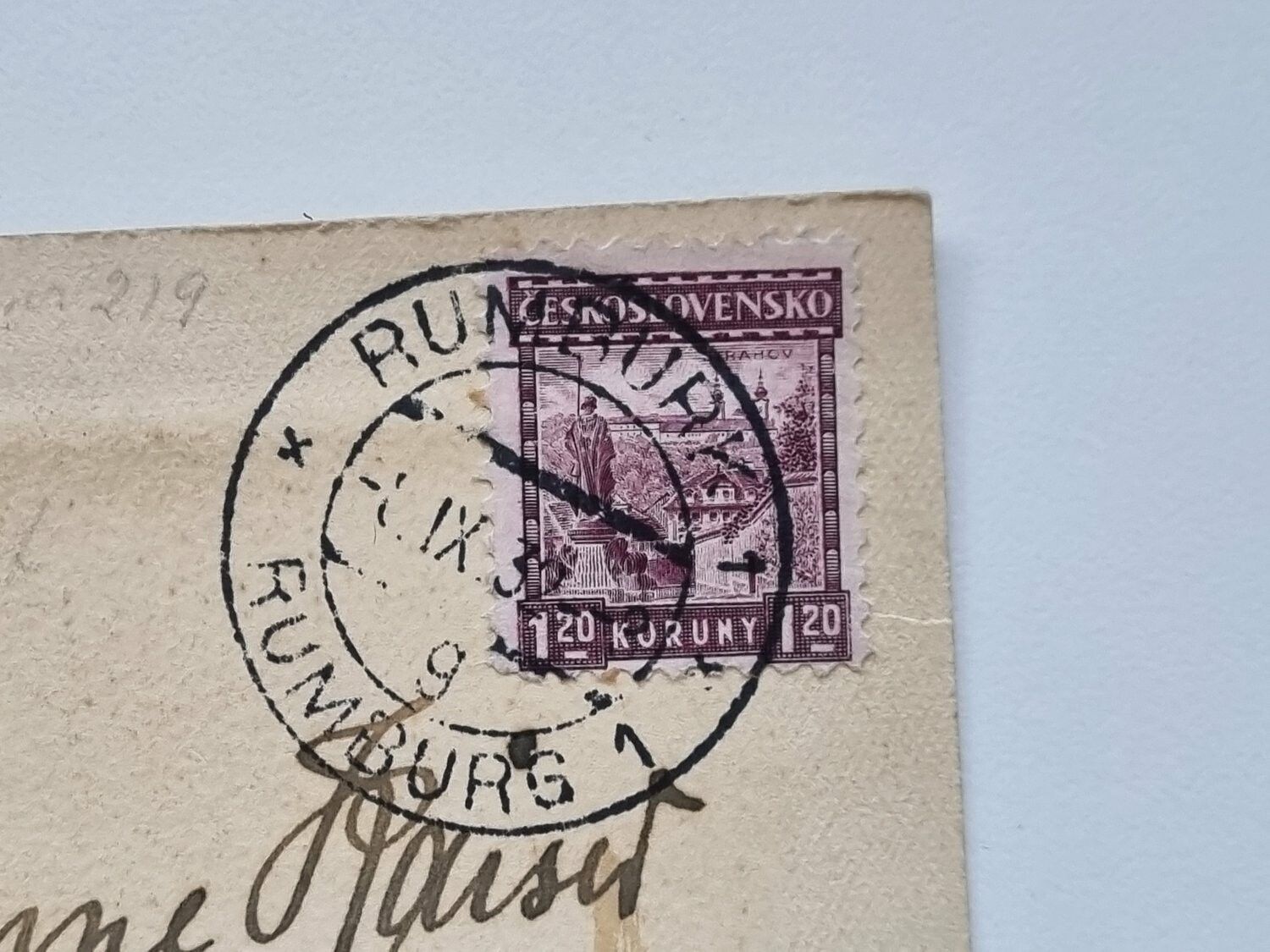 Vykort stämplad 1932