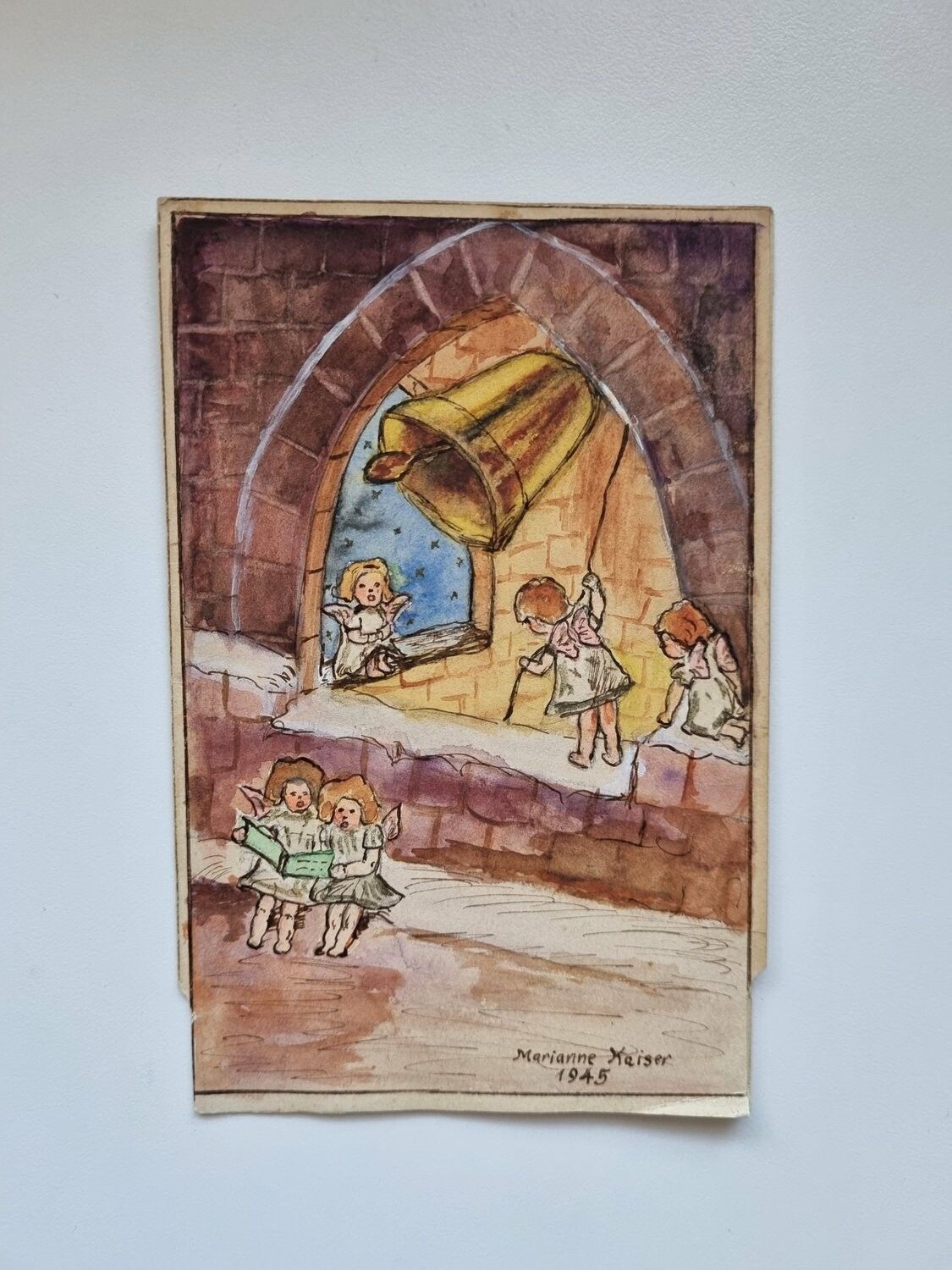 Vykort / bild, Marianne Kaiser 1945
