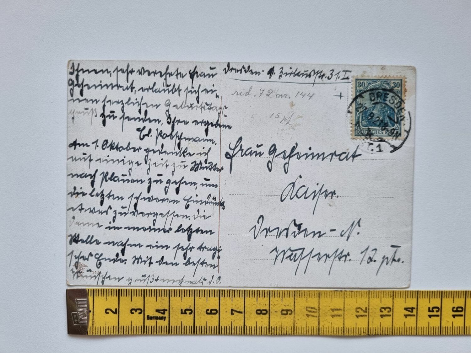Vykort Blommor, 1921