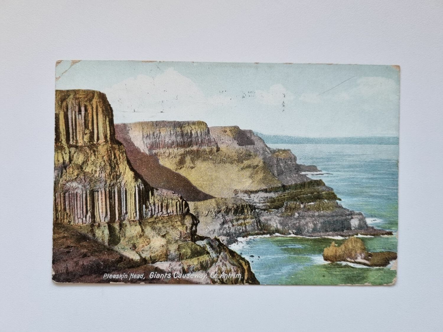 Vykort Pleaskin Head, Giant's Causeway, 1913
