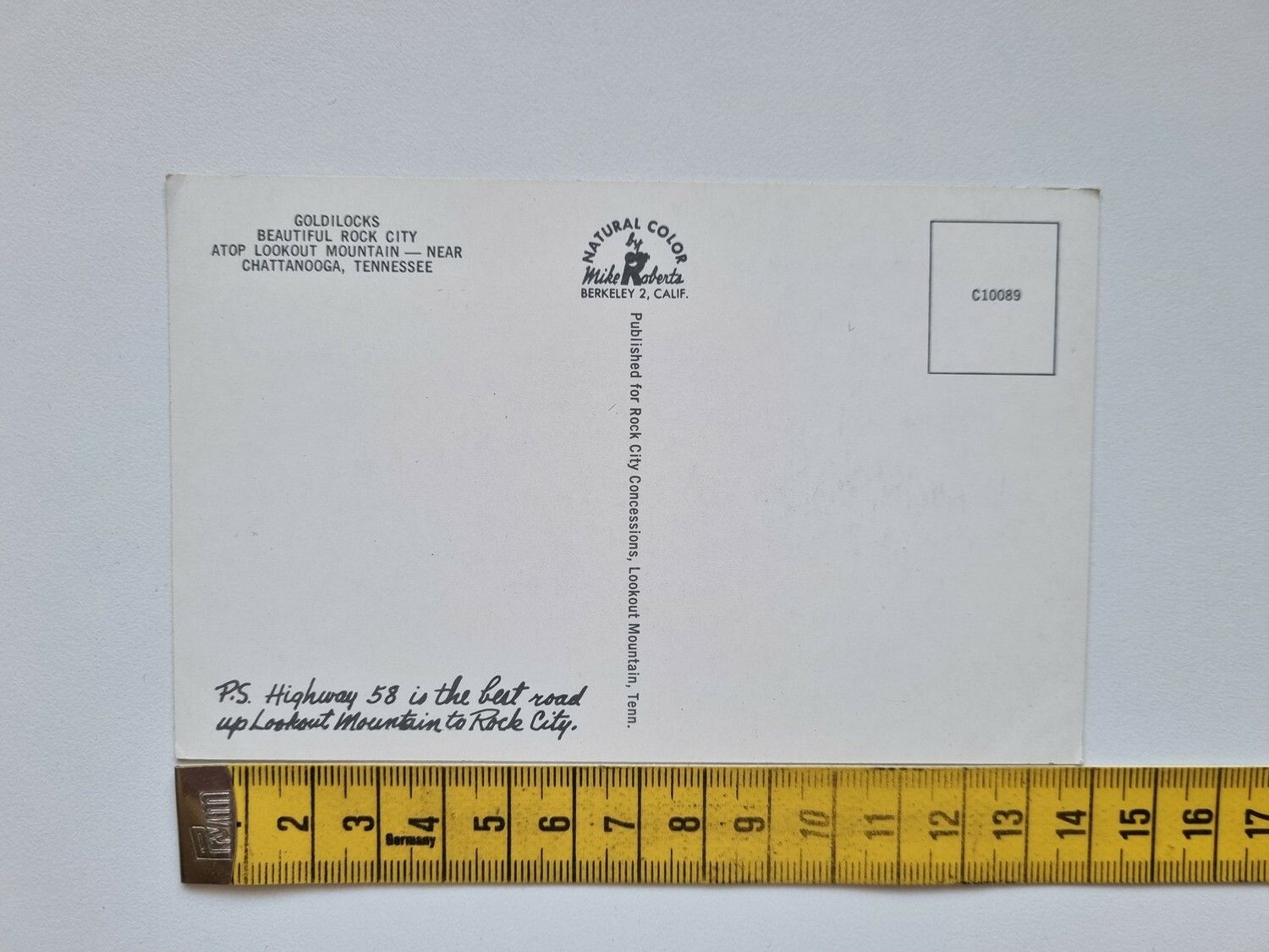 Vykort GOLDILOCKS, Chattangooga