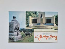 Vykort Greetings from Gettysburg, Penna