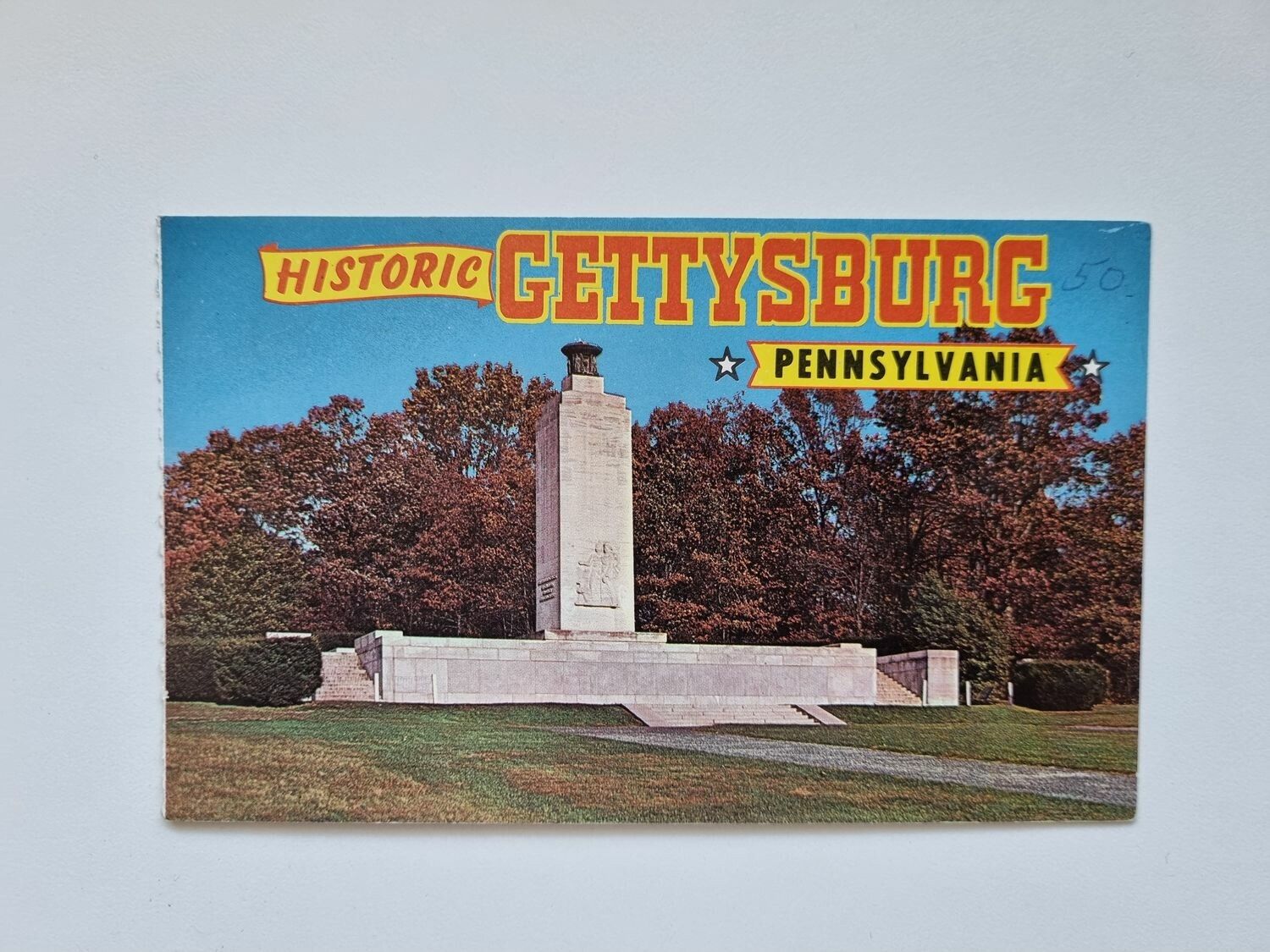 Vykort Historic Gettysburg, Pennsylvania