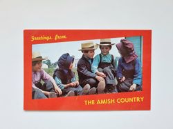 Vykort Amish Children