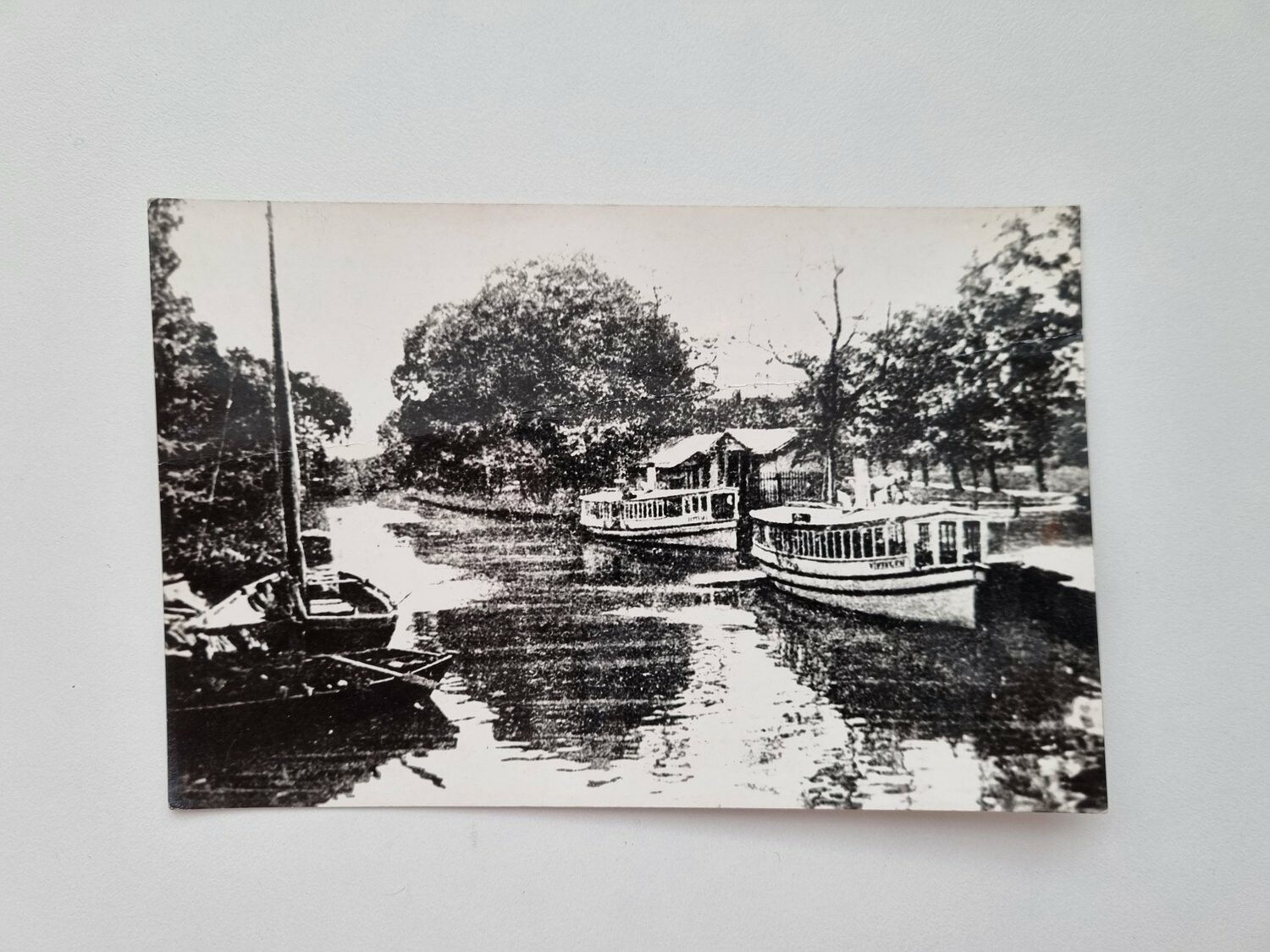 Vykort Ångbåt/skärgårdsbåt vid kaj i Nättrabyån