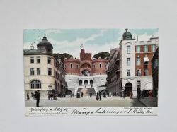 Vykort Folksamling Helsingborg, Konung Oscar II:s Terrass 1905